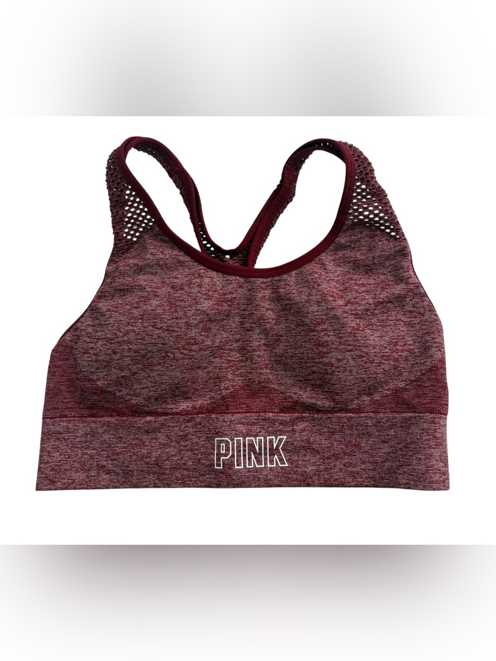 Victoria’s Secret PINK Maroon Seamless Lightly Lined Sport Bra Size XS
